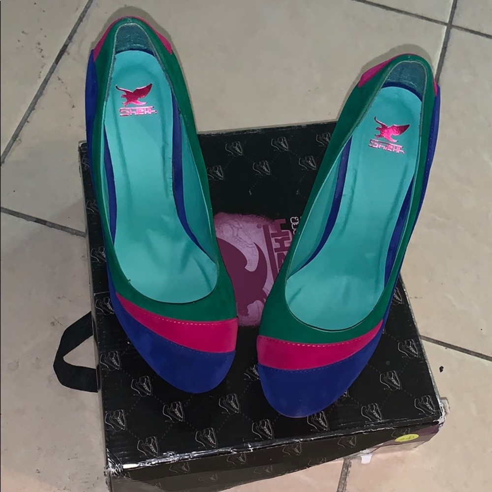 Suede heels